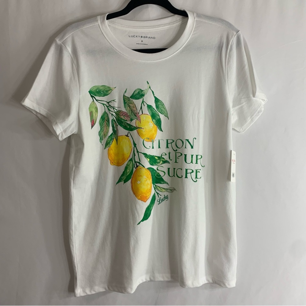 NWT Lucky Brand Lemon Graphic T-Shirt, size M - Picture 8 of 8